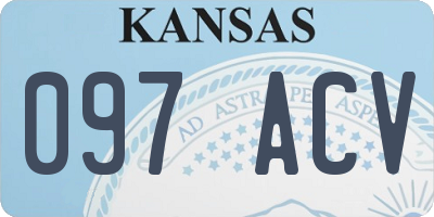 KS license plate 097ACV