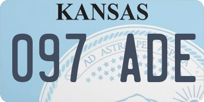 KS license plate 097ADE