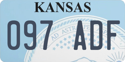 KS license plate 097ADF