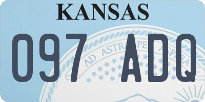 KS license plate 097ADQ