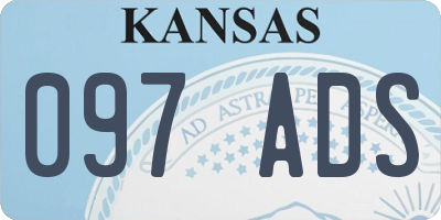 KS license plate 097ADS