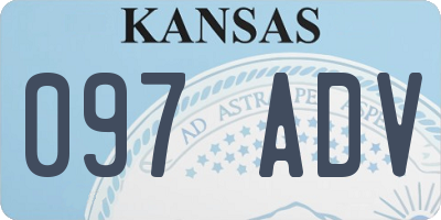 KS license plate 097ADV