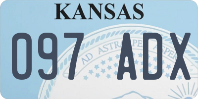 KS license plate 097ADX