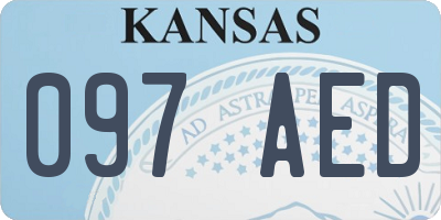 KS license plate 097AED