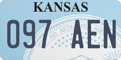 KS license plate 097AEN