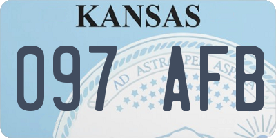 KS license plate 097AFB