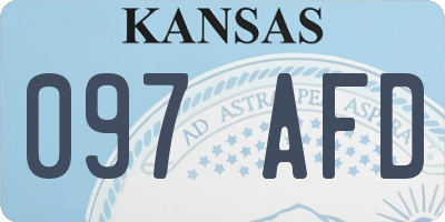 KS license plate 097AFD