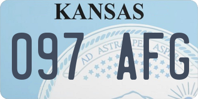 KS license plate 097AFG