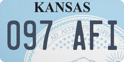 KS license plate 097AFI
