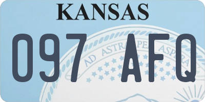 KS license plate 097AFQ