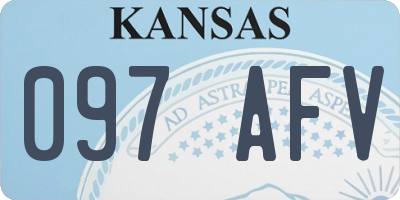 KS license plate 097AFV
