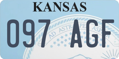 KS license plate 097AGF