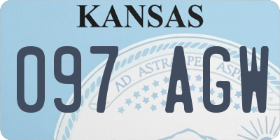 KS license plate 097AGW