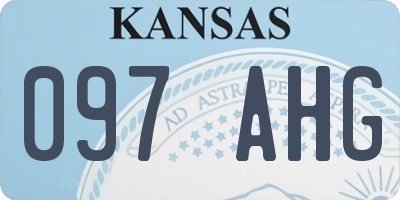 KS license plate 097AHG