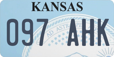 KS license plate 097AHK