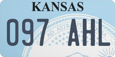 KS license plate 097AHL