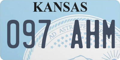KS license plate 097AHM