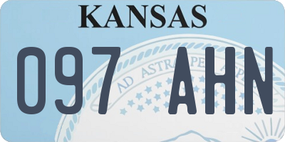 KS license plate 097AHN