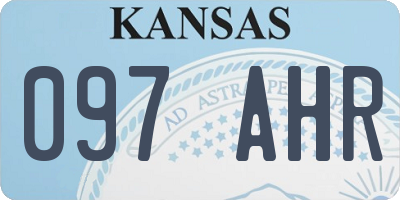 KS license plate 097AHR