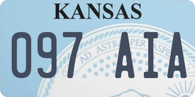 KS license plate 097AIA