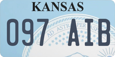 KS license plate 097AIB