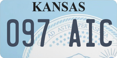 KS license plate 097AIC