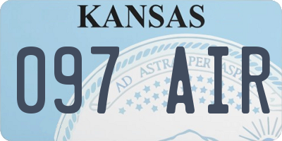 KS license plate 097AIR