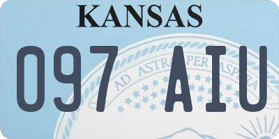 KS license plate 097AIU