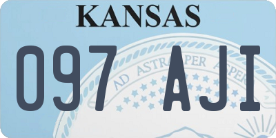 KS license plate 097AJI