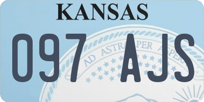 KS license plate 097AJS