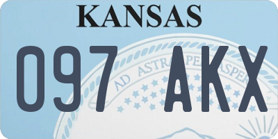 KS license plate 097AKX