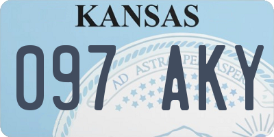 KS license plate 097AKY