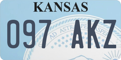 KS license plate 097AKZ