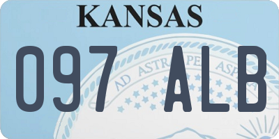 KS license plate 097ALB