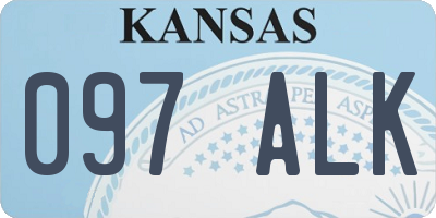 KS license plate 097ALK