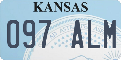 KS license plate 097ALM