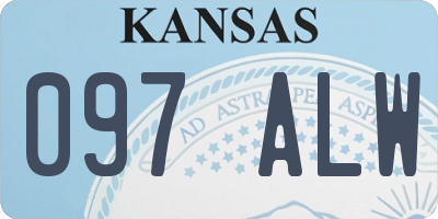 KS license plate 097ALW