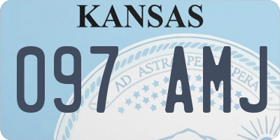 KS license plate 097AMJ