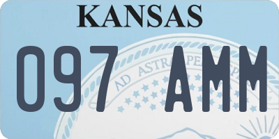 KS license plate 097AMM