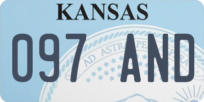 KS license plate 097AND