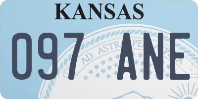 KS license plate 097ANE