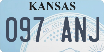 KS license plate 097ANJ