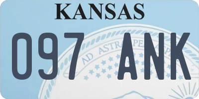KS license plate 097ANK