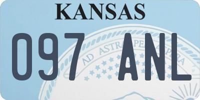 KS license plate 097ANL