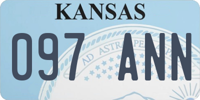 KS license plate 097ANN