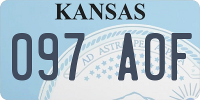 KS license plate 097AOF