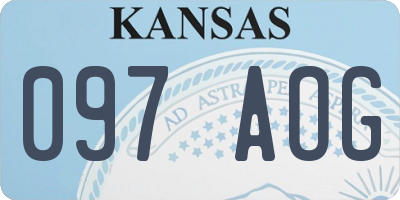 KS license plate 097AOG