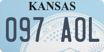 KS license plate 097AOL
