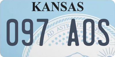 KS license plate 097AOS