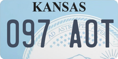 KS license plate 097AOT